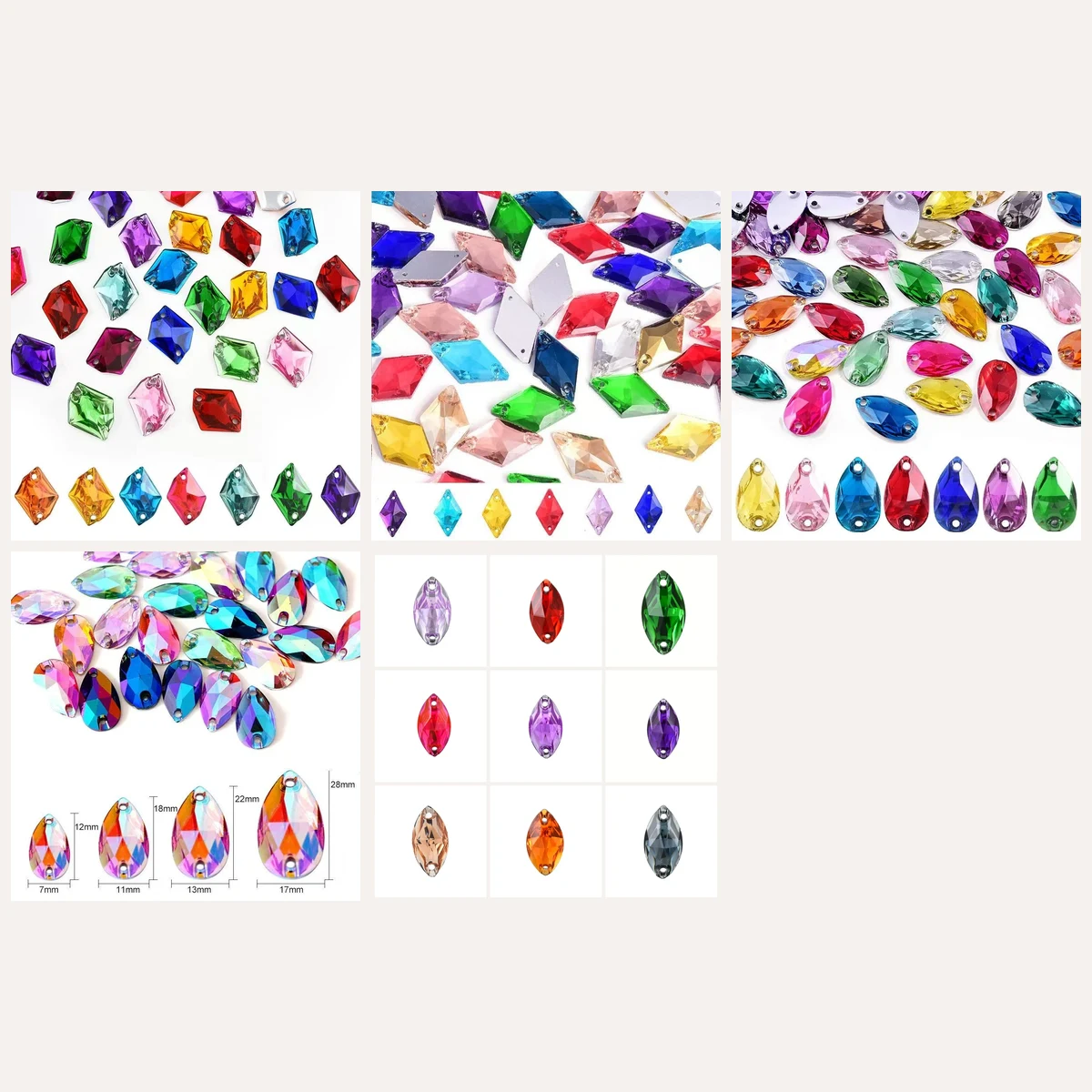RESIN SEW ON RHINESTONE